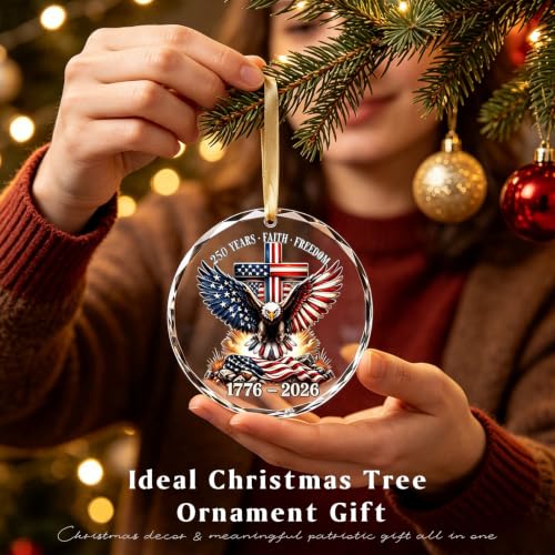 250th Anniversary USA Christmas Ornament - 2026 Patriotic Holiday Decoration - Variation of THIS listing