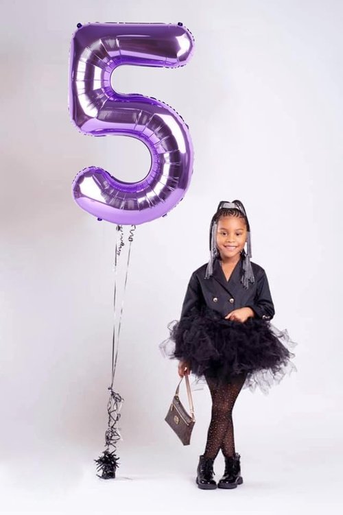 40 Inch Number 7 Balloon - Purple Birthday Decoration for Ages 7, 17, 27, and 70 | Perfect for Engagements and Weddings