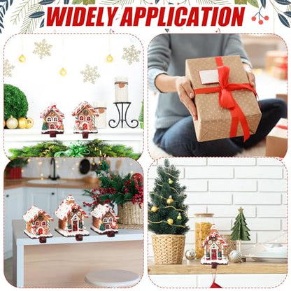 Riceshoot 3 Pack Christmas Gingerbread House Stocking Holders - Classic