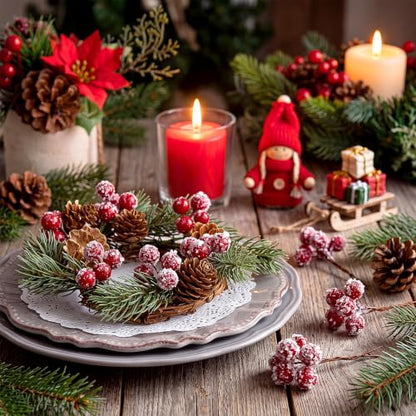 Artificial Holly Berries - Mini Burgundy Snowberry for Christmas Decor, 500 Pcs
