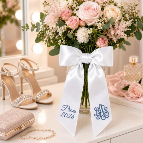 Personalized Monogram Prom Bouquet Sash with Embroidery - Variation 7