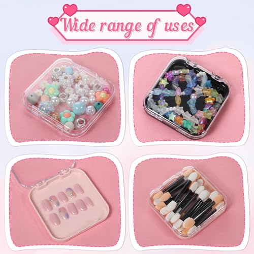 48 Pcs Acrylic Nail Display Storage Box Set with Seal & Tape - Transparent & Color Options