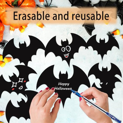 Halloween Bat Paper Cutouts for Bulletin Boards, 60 Pack, 3 Sizes