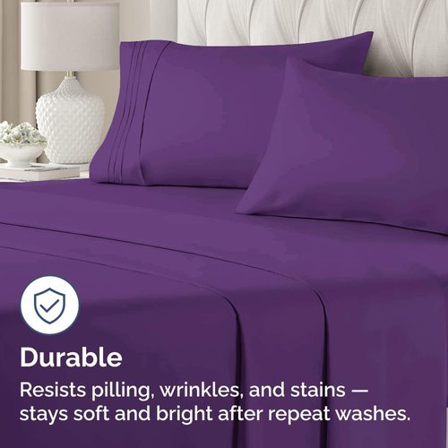King Pillow Cases by [Brand Name] - Ultra Soft Hotel Quality Covers | Comfy, Wrinkle-Free & Fade Resistant - 2 Piece Set in Purple