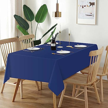 Disposable Navy Blue Plastic Tablecloth 54x108 Inches, 12 Pack – Party & Event Decor