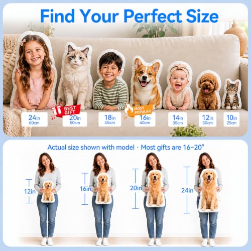 Personalized Photo Pillow - Custom Shaped Memory Foam Pillow with Your Image