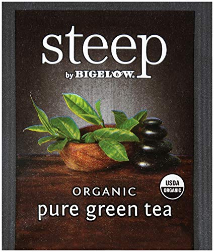 steep Organic Pure Green 20 Count Box (Pack of 3), Certified Organic, Gluten-Free, Kosher Tea in Foil-Wrapped Bags