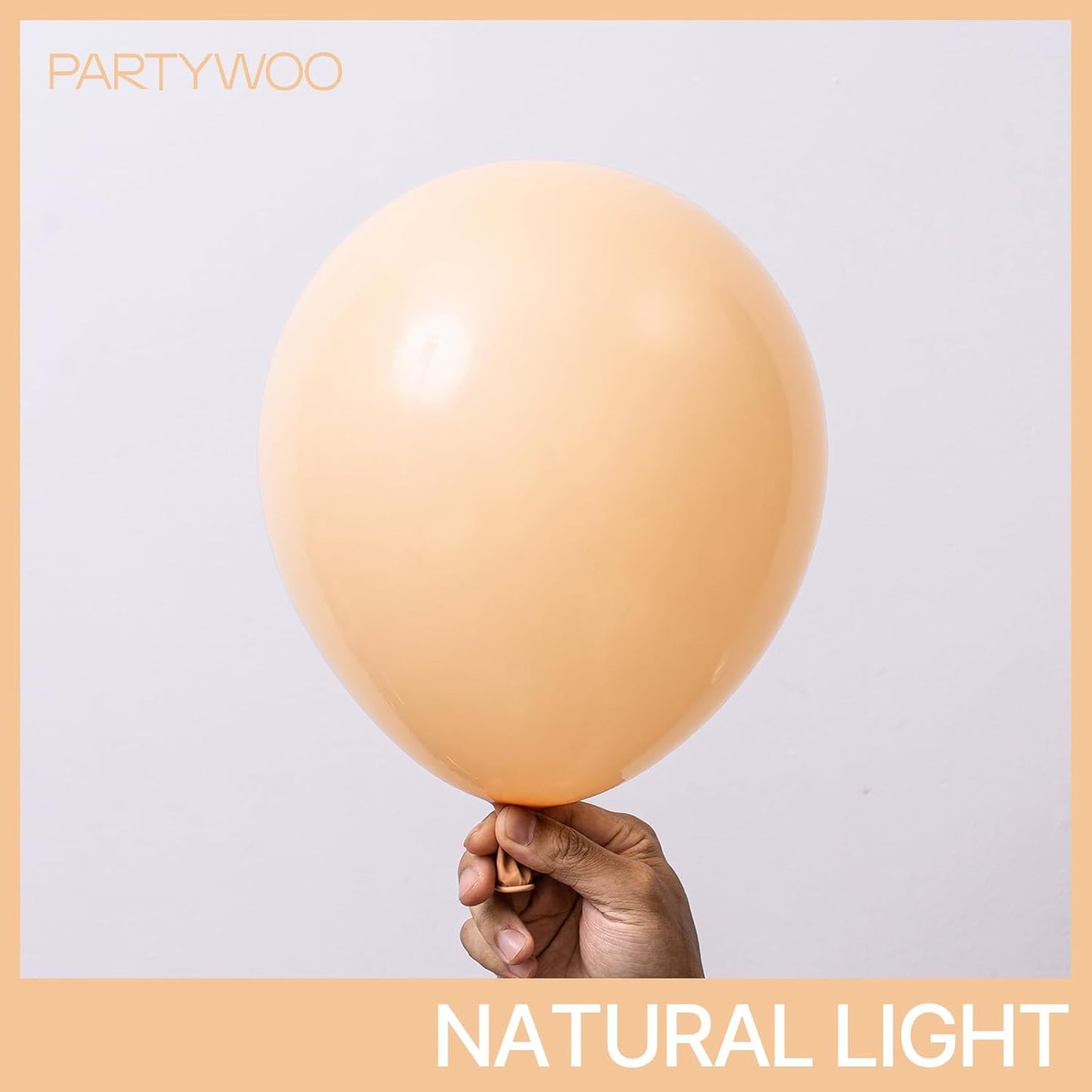 PartyWoo Nude Balloons - 101pcs 12 Inch Apricot Latex Helium Balloons for Boho Theme Celebrations