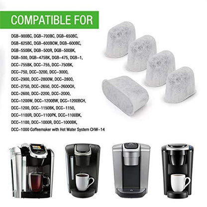 PUREUP 12pack Compatible with Cuisinart Coffee Filter Replacement Charcoal Water Filters