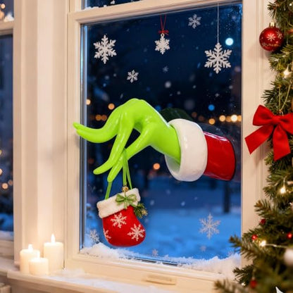 Christmas Hand Wall Decor Ornament Holder - Funny 3D Printed Holiday Accent
