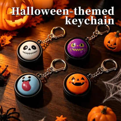 Halloween Fidget Keychain Stress Relief Toy Pack - 4 Spooky Designs