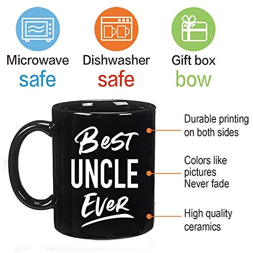 Uncle Coffee Mug - Best Uncle Ever Father's Day Gift - Black2 Variation