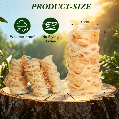 72PCS Waterproof Fire Starters for Fireplace BBQ Camping & Fire Pits