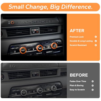 Honda Pilot & Passport 2026 Knob Covers - Orange, 4PCS Interior Accessories