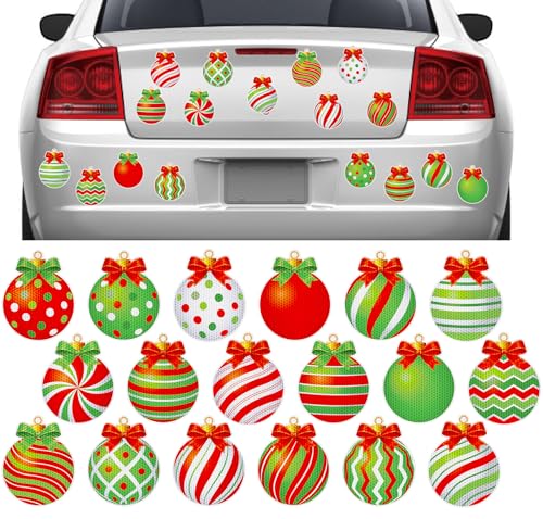 Christmas Magnetic Car & Home Decor - Reflective Holiday Magnet Set
