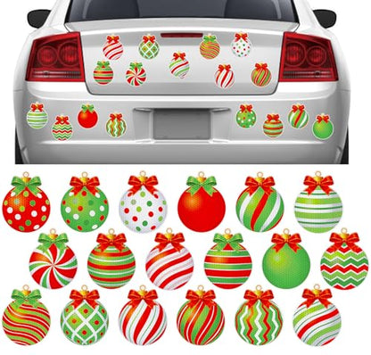 Christmas Magnetic Car & Home Decor - Reflective Holiday Magnet Set