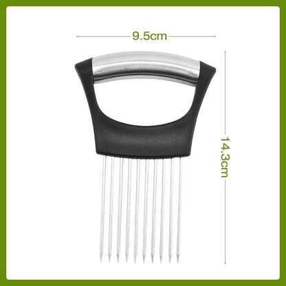 Skiennix Onion Holder - Stainless Steel Vegetable Cutter for Easy Slicing of Fruits & Veggies