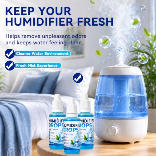 Humidifier Cleaner Drops 3-Pack - Freshen and Maintain Tank Efficiency