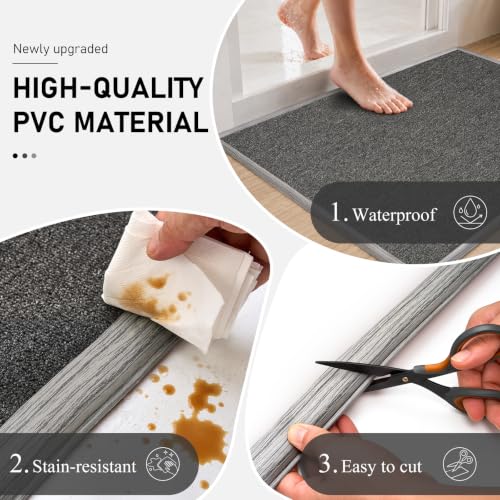 Self-Adhesive Carpet Edge Trim - Rug Border Protector 20Ft Ash Wood Grain