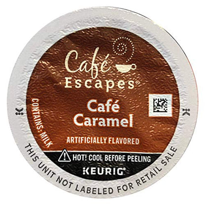 Cafe Escapes Keurig Brewed Cafe Caramel K-Cup Packs - 12 Count (Packaging May Vary)