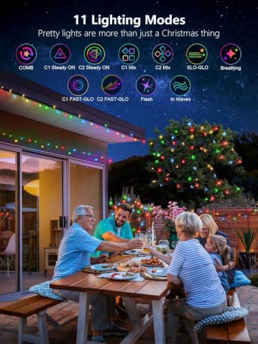 300 LED Outdoor String Lights 100FT Warm White with Remote & Timer, Waterproof Fairy Lights for Patio & Xmas