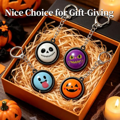 Halloween Fidget Keychain Stress Relief Toy Pack - 4 Spooky Designs