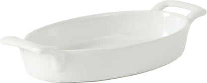 Gibson Home Oval Au Gratin Baking Dishes - 4-Piece Set, 15 oz Oven Safe Ceramic Casserole Dishes, White