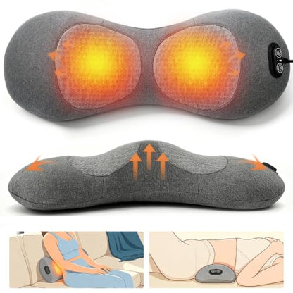 Hfshimlux Back Massager with Heat Vibration & Adjustable Height - Dark Gray