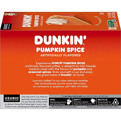 Dunkin' Pumpkin Spice Flavored Coffee, 10 Keurig K-Cup Pods