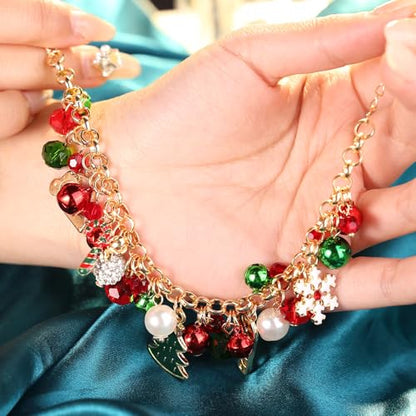 Christmas Jingle Bells Bracelet - Holiday Gift Jewelry for Women