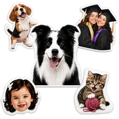 Personalized Pet Photo Pillow Custom Plush with Picture for Gift or Decor