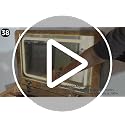 3-in-1 Vanity Desk with Mirror & Lights - Brown Oak (Variation: Brown Oak)