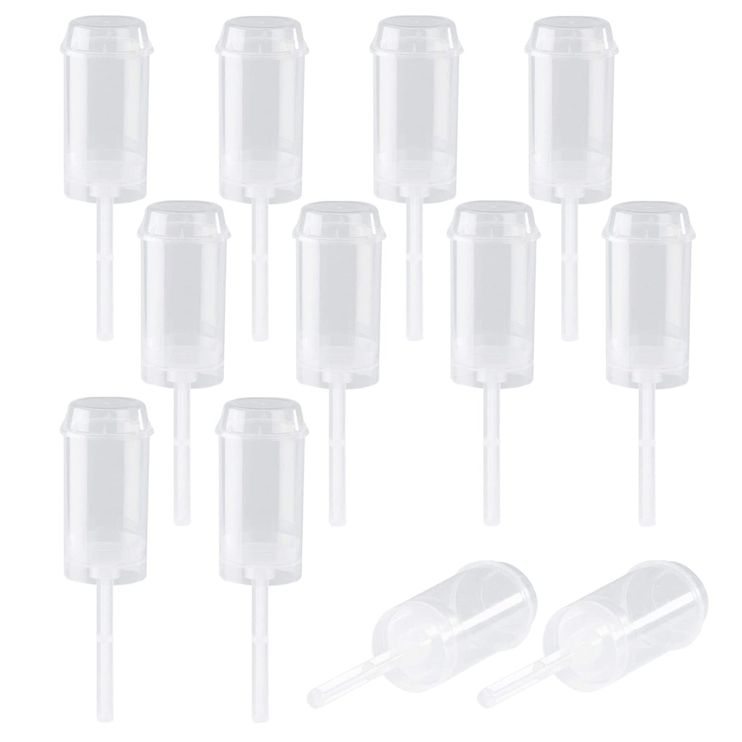 EKIND Clear Push-Up Cake Pop Shooter Plastic Containers with Lids, Base & Sticks, Pack of 12