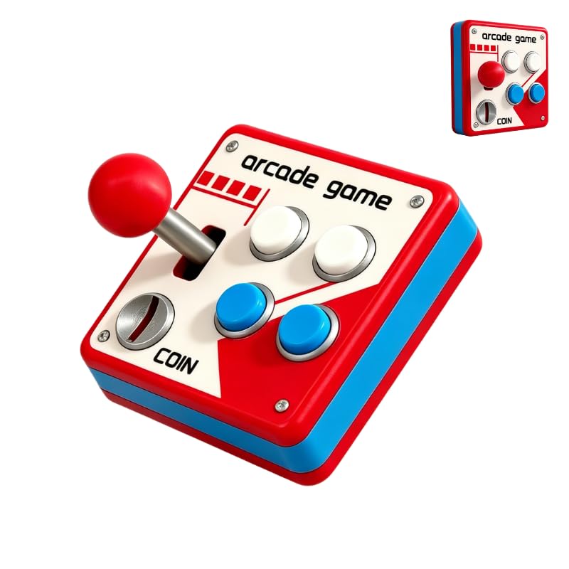 PulseForge Retro Arcade Game Light Switch Cover with Joystick & Colorful Buttons - 1 Pcs