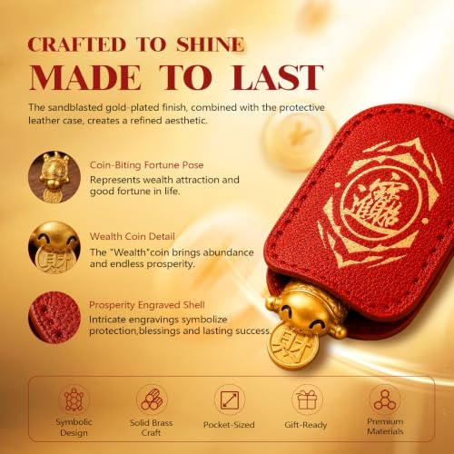 Lucky Golden Turtle Feng Shui Amulet for Wealth & Prosperity