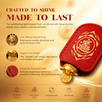 Lucky Golden Turtle Feng Shui Amulet for Wealth & Prosperity