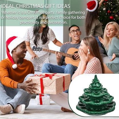 Christmas Tree Shaped Deviled Egg Tray - Green, Holds 26 Eggs, 4 Tiers