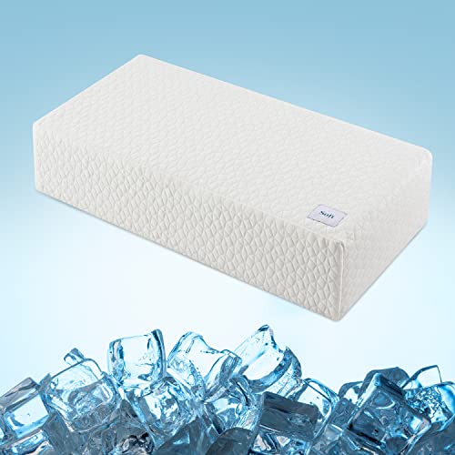 HARBOREST Ice Cube Cooling Pillow for Side Sleepers Memory Foam Side Sleeper Pillow Support Head & Neck for Pain Relief，12"x24"x5"