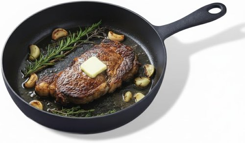 Flambo Skillet #10 - Non-Stick 10 Inch Pre-Seasoned Cast Iron Frying Pan | Versatile for Grilling, Frying, Baking