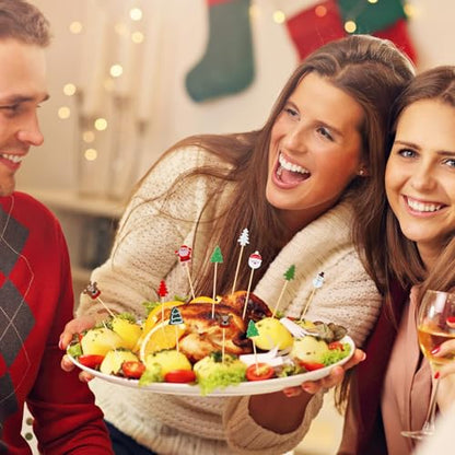 Charming Christmas Cocktail Picks 400 Pcs - Holiday Party Decorations