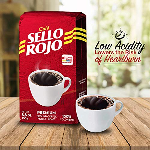 Sello Rojo, Tradicional Medium Roast Ground Coffee Bricks, 8.8 oz, Pack of 2