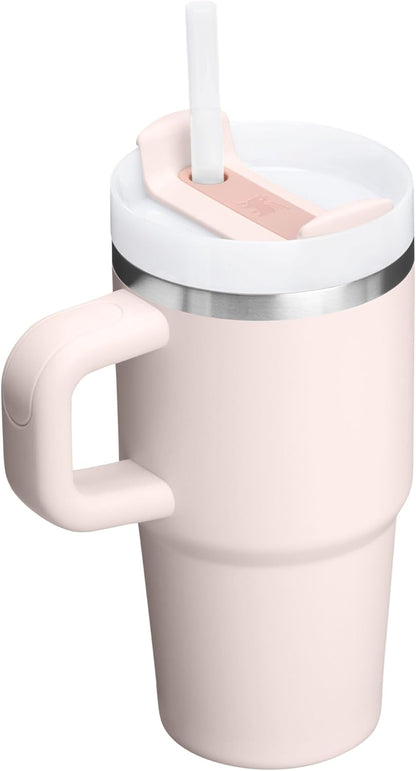 STANLEY Quencher H2.0 Tumbler - 20 oz Insulated Stainless Steel Cup with Handle & Straw | BPA-Free Rose Quartz 2.0