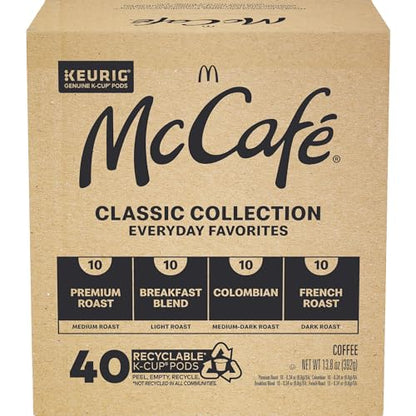 McCafe Classic Collection, Single-Serve Coffee K-Cup Pods, Classic Collection Variety Pack, 40 Count