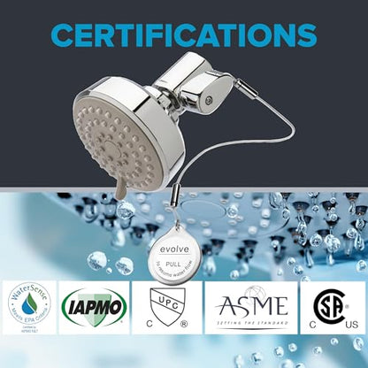 Multifunction Shower Head with Water & Energy Saving Technology - 3 Spray Modes