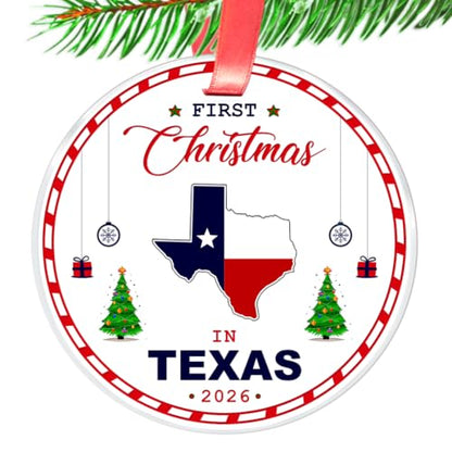 First Christmas in Texas Ornament - Texas State Keepsake Christmas Decoration