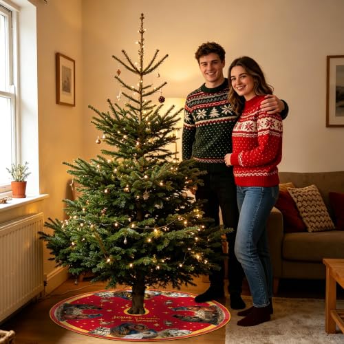 Christmas Tree Skirt 48 Inch - Jesus is the Reason Nativity Design