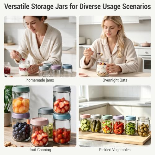 16 oz Glass Meal Prep Containers with Leak-Proof Lids - 6 Pack