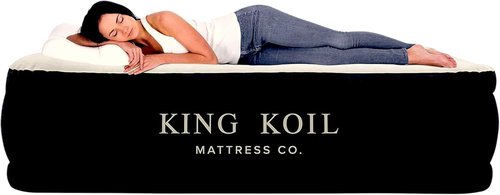 King Koil Luxury Air Mattress - California King Size with Built-in Pump | Waterproof & Adjustable, 20" Double High, Perfect for Home & Camping