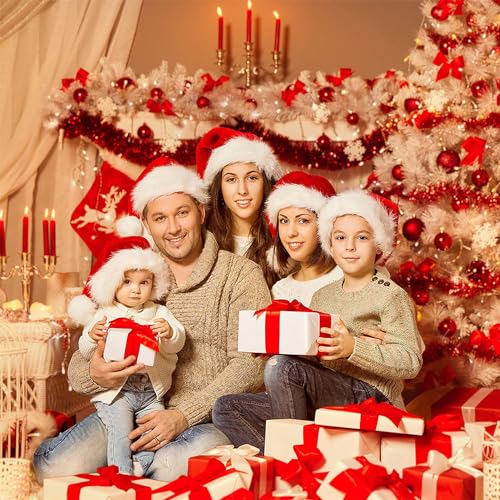 Red Velvet Santa Hat with Thick Fur - Christmas & New Year Party Accessory - Variation of Click to Telect