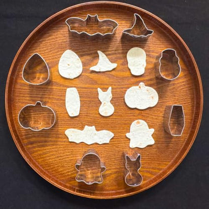 Mini Halloween Cookie Cutter Set - 8 Stainless Steel Shapes for Baking & Snacks